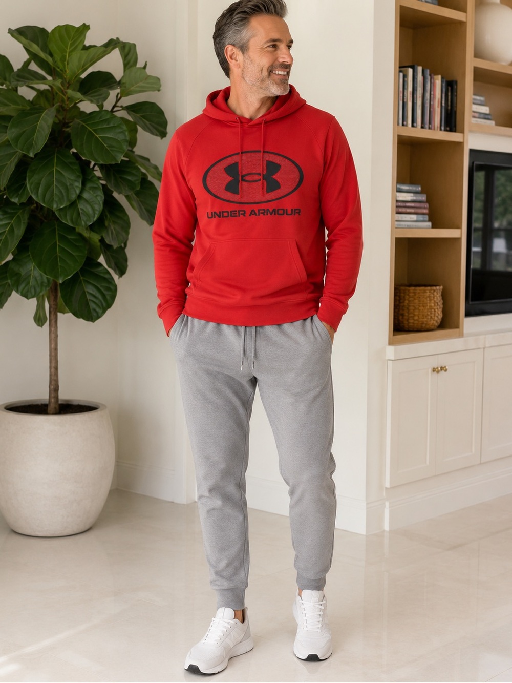 Under Armour Red Logo Hoodie XXL